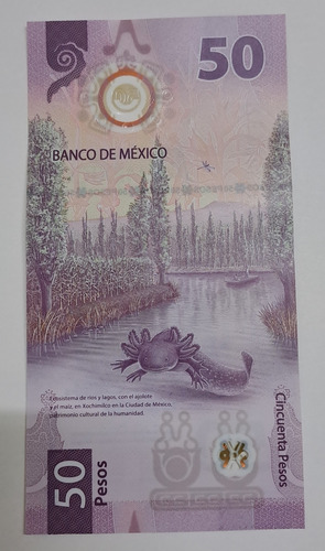 Billete $50 Pesos Ajolote Serie Ag Con Error De Impresión