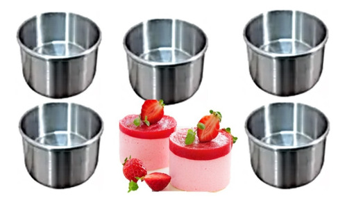 Moldes Mini Choco Flan  Gelatina  Aluminio  Grueso 5pzs #7cm