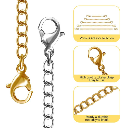 30 Piezas De Extensor De Cadena Collar, Extensor De Cad...