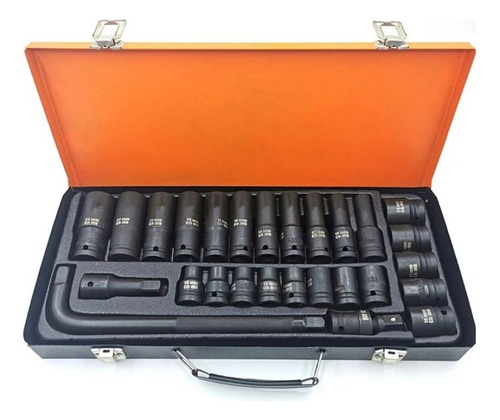 Set Kit Dados De Impacto Profesional  ½ 27  Piezas Cr-mo