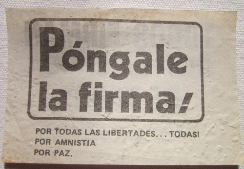 Antiguo Folleto Politico Firmar Por La Causa