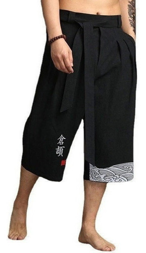 Hombres 3/4 Largos Pantalones Cortos De Algodón Ropa De Lino