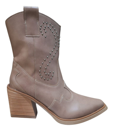 Botas Texanas Mujer Luna Chiara Caña Media Tachitas Gina