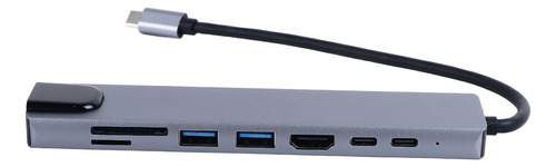 Hub Adaptador Usb Tipo C 8 En 1 - Macbook, Windows Ethernet