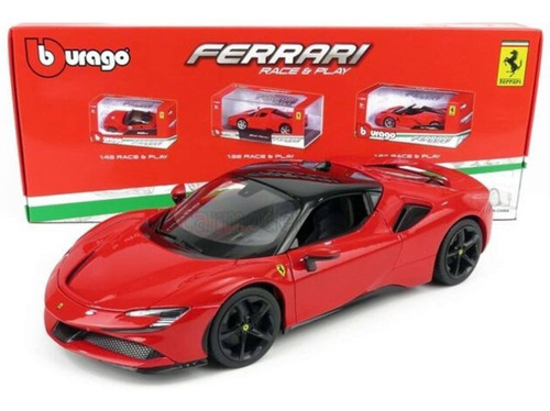 Miniatura Carro Ferrari Sf90 Stradale Race Play 1:18 Burago