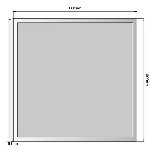 Panel Led Sobrepuesto 605x605x38mm 40w 6500k