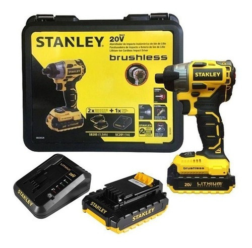 Atornillador De Impacto Brushless 20v Stanley Sbi20s2k-br