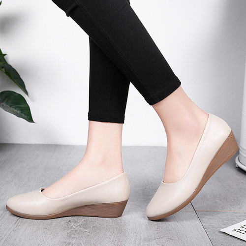 Zapatos De Mujer Punta Fina, Tacón Bajo Y Sólido, Elegantes