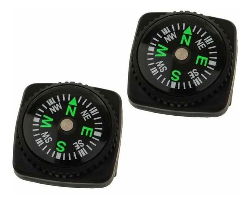 2x Brújula Para Correa De Reloj O Pulsera 20mm Camping Scout