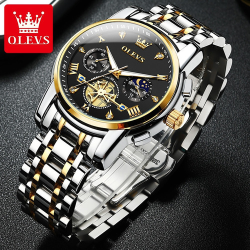 Reloj De Cuarzo Olevs Luminous Business Con Cronógrafo