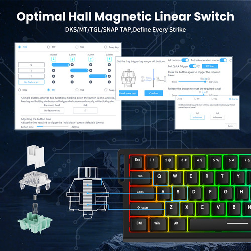 Teclado De Juego X68 He Wired Rapid Trigger Magnetic Switch