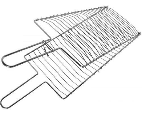 Imagen 2 de 5 de Parrilla Para Pescado Cromada Spinit Con Funda Chica 50x20