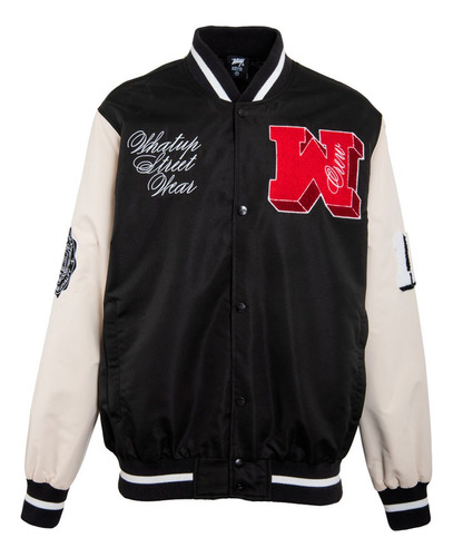 Chaqueta Whatup Varsity Hombre I2360 Negro