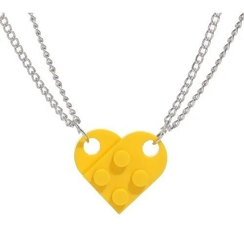 Par De Collares De Pareja Lego Corazon 