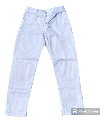 Pantalón Jean Blanco Old Navy Niña T.7