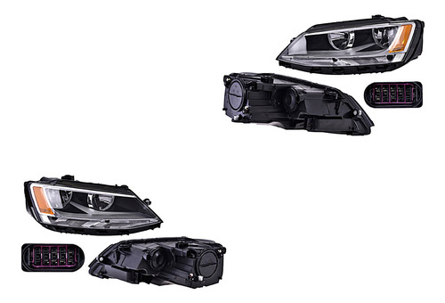 2) Faros Delanteros Depo Jetta Volkswagen 2011-2018