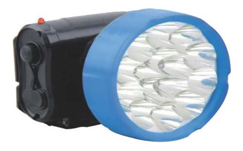 Linterna Recargable 15 Led Tipo Minero De Alta Eficiencia Color de la linterna Negro Color de la luz Blanco