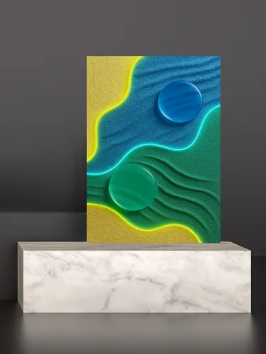 Cuadro Mural Moderno Diseño Abstracto Con Textura Y Luces Full Hd