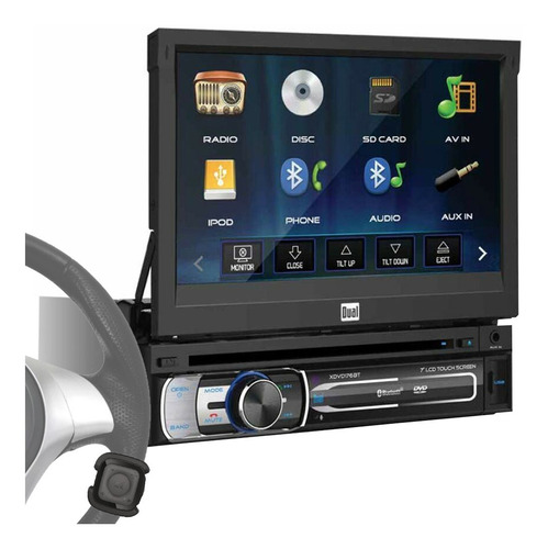 Estereo Retractil Pantalla 1 Din In Dash Dual Dvd Bluetooth