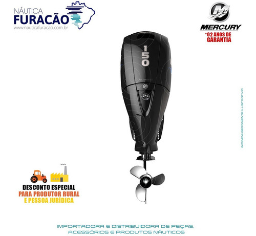 Motor De Popa Mercury 4 Tempos 150hp Xl 3.0l Efi