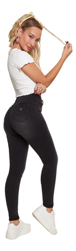 Jeans Mujer Tiro Alto Pitillo 1694 Grafito Paradise Jeans