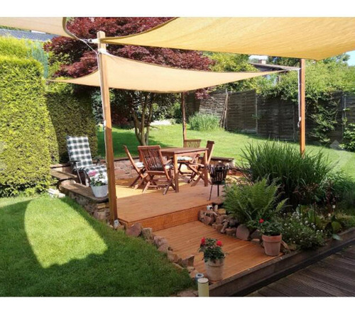 Toldo Vela De Sombra Lona Parasol Triangular/rectangular