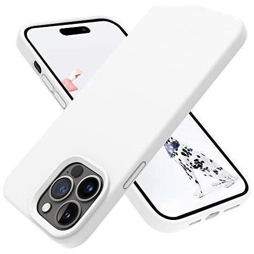 Funda Protectora Para iPhone 14 Pro Color Blanco De Silicona