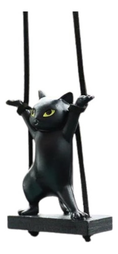 Colgante Espejo Para Carro Anime Gato Negro 
