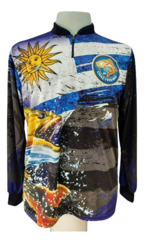 Remera Oristal C/cierre P/uv P/pesca Magnum Aventura Y Trab