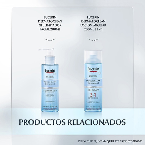 Imagen 8 de 8 de Desmaquillante Facial Bifásico Eucerin Dermatoclean 125 Ml