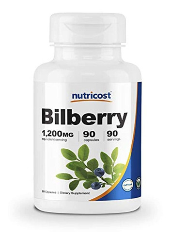 Nutricost Bilberry Capsules 1200mg 90 Cápsulas Vegetarianas