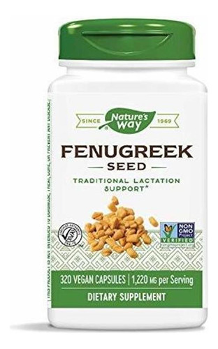 Fenugreek 610 Mg Apoyo La Lactancia Y Digestion.320 Cap