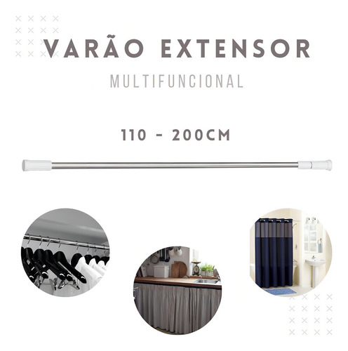 Tubo De Aluminio Ajustable Extensible Color Blanco