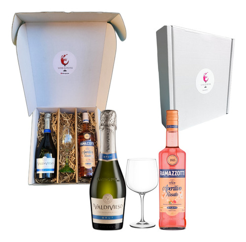 Pack Regalo  Valdivieso Brut + Ramazzoti Rosato + Copa