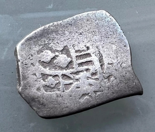 1 Un Real De Plata Macuquina Felipe V 1700 - 1746 Colonial