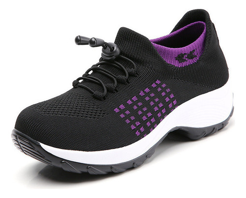 Tenis For Mujer Zapatos Ortopédicos Mujer Plataforma Negros