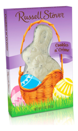 Russell Stover Cookies N Cream Conejo De Pascua, 3 Oz.