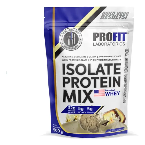 Suplemento Em Po Profit Labs Isolate Protein Mix Whey Sabor Baunilha Em Sache De 900g