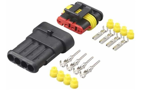 Conector Impermeable 4 Pines Ip67 Automotriz