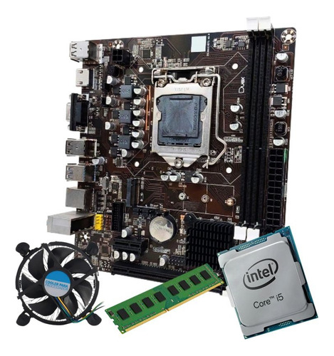Kit Pl Mãe H61 + Proc I5 3470 + Memoria 8 Gb Ddr3 + Cooler