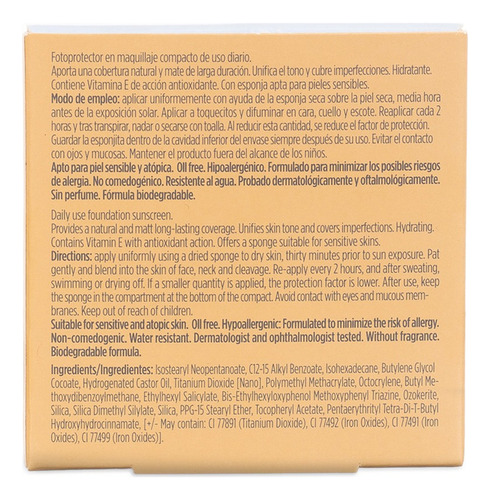 Isdin Fotoprotector Facial Compact Arena Spf 50+, 10g