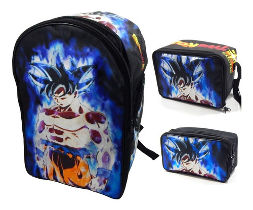 Dragon Ball Combo Mochila Lonchera Lapicera Goku Doctrina Eg