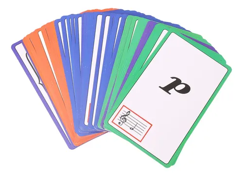 Music Flash Cards 50 Pcs Color Coded Double Sided Piano Note | MercadoLibre