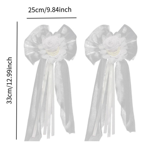 2 Uds. De Lazos Pew Para Boda, Decoraciones 30 Cm X 55 Cm