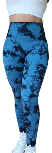 Calza Deportiva Leggins Estampado Tie Dye, Efecto  Push Up