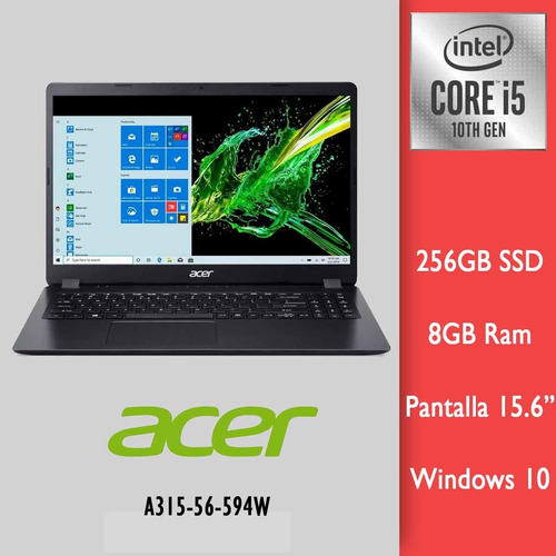 Imagen 1 de 3 de Acer Aspire 3 I5-1035g1 1.0ghz 256gb Ssd 8gb 15.6 Fhd Win10