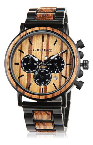 Bobo Bird Relojes De Madera Para Hombre Reloj De Cuarzo Mili