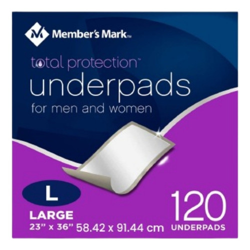 Member's Mark Protección Total Toallas De Cama Underpads 120