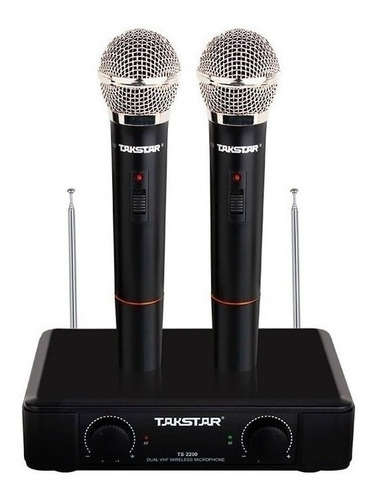 Imagen 2 de 4 de Sistema Inalambrico Vhf Doble Microfono Takstar Ts-2200