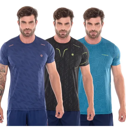 Kit 3 Camisetas Dryfit Masculina.